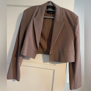 Zara cropped blazer